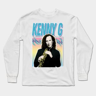 Retro 90s Kenny G Aesthetic Design #2 Long Sleeve T-Shirt